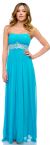 Main image of Empire Cut Long Formal Dress with Bejeweled Waist